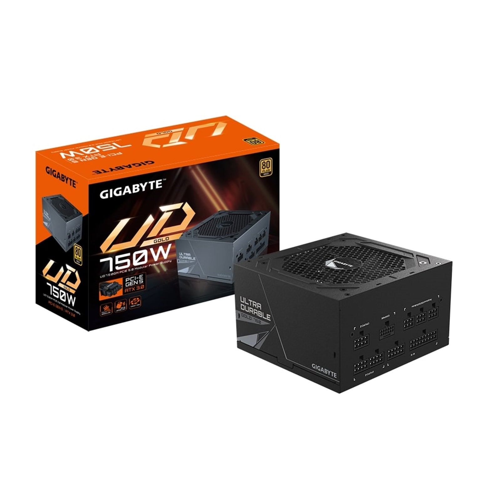 Gigabyte UD750GM 750W Fully Modular PSU - 80 Plus Gold, ATX 3.0 Gigabyte UD750GM 750W Fully Modular PSU - 80 Plus Gold, ATX 3.0